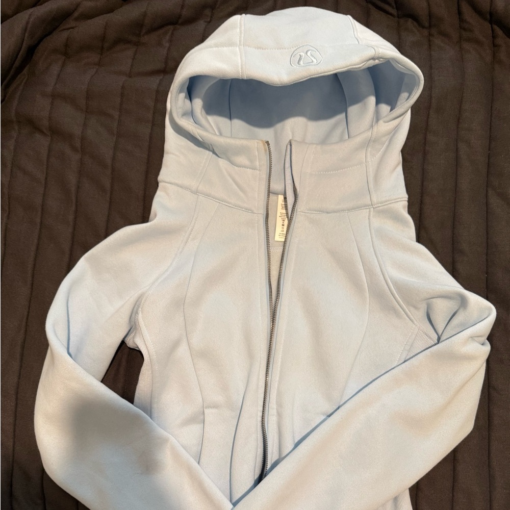 Light Blue Zip-Up Hoodie